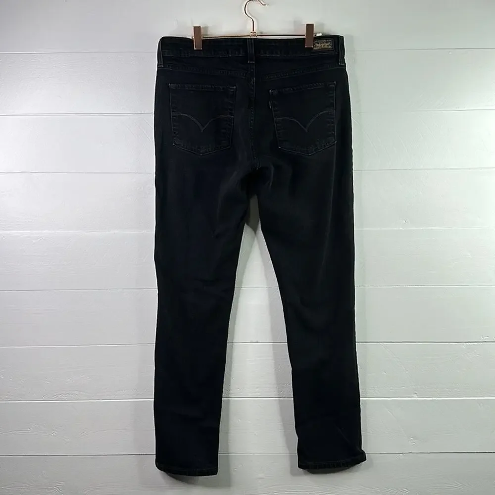 LEVI STRAUSS Black Vintage Mid Rise Skinny Jeans Pants Size 32‎